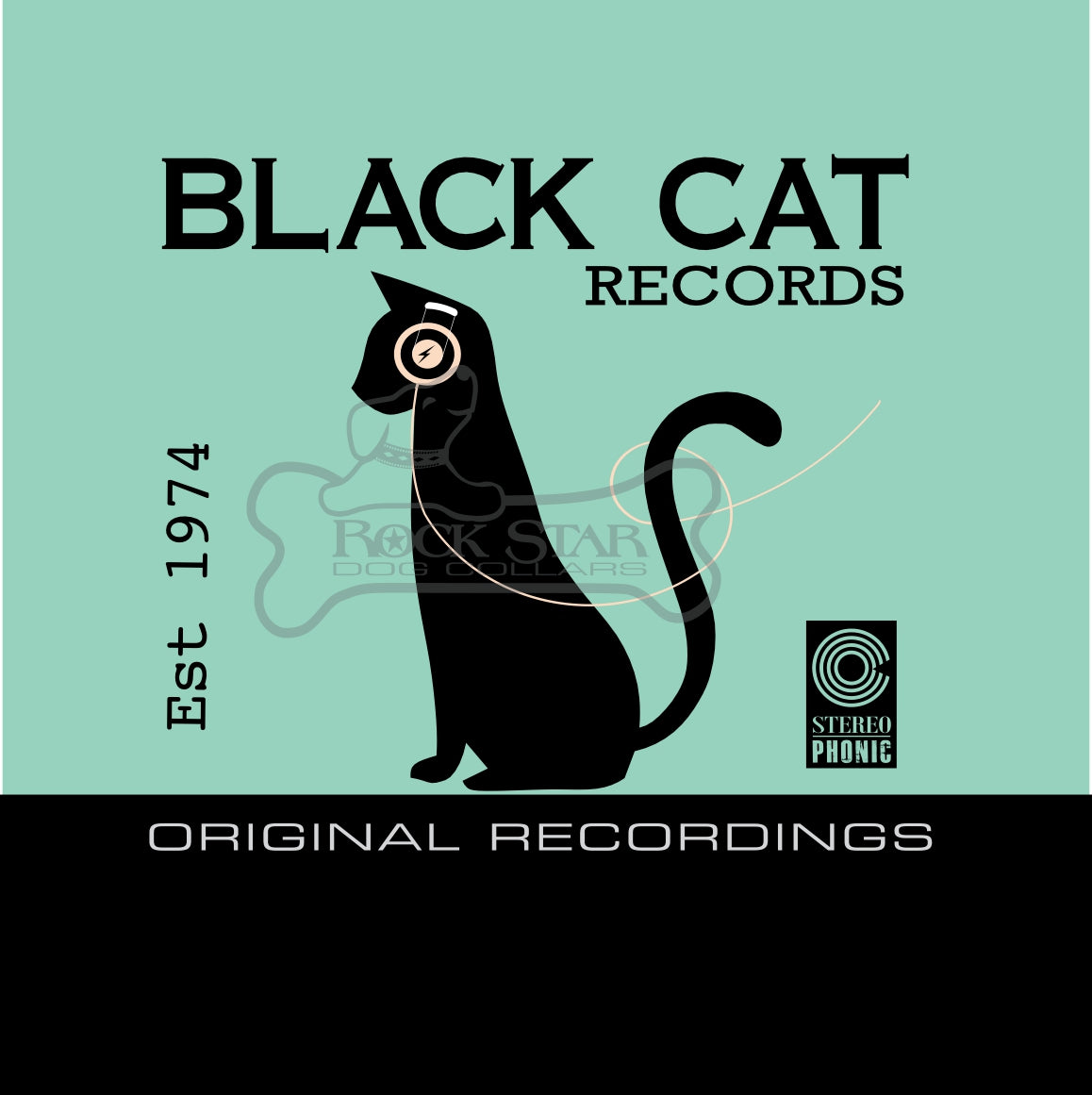 Black Cat Sitting Art Print