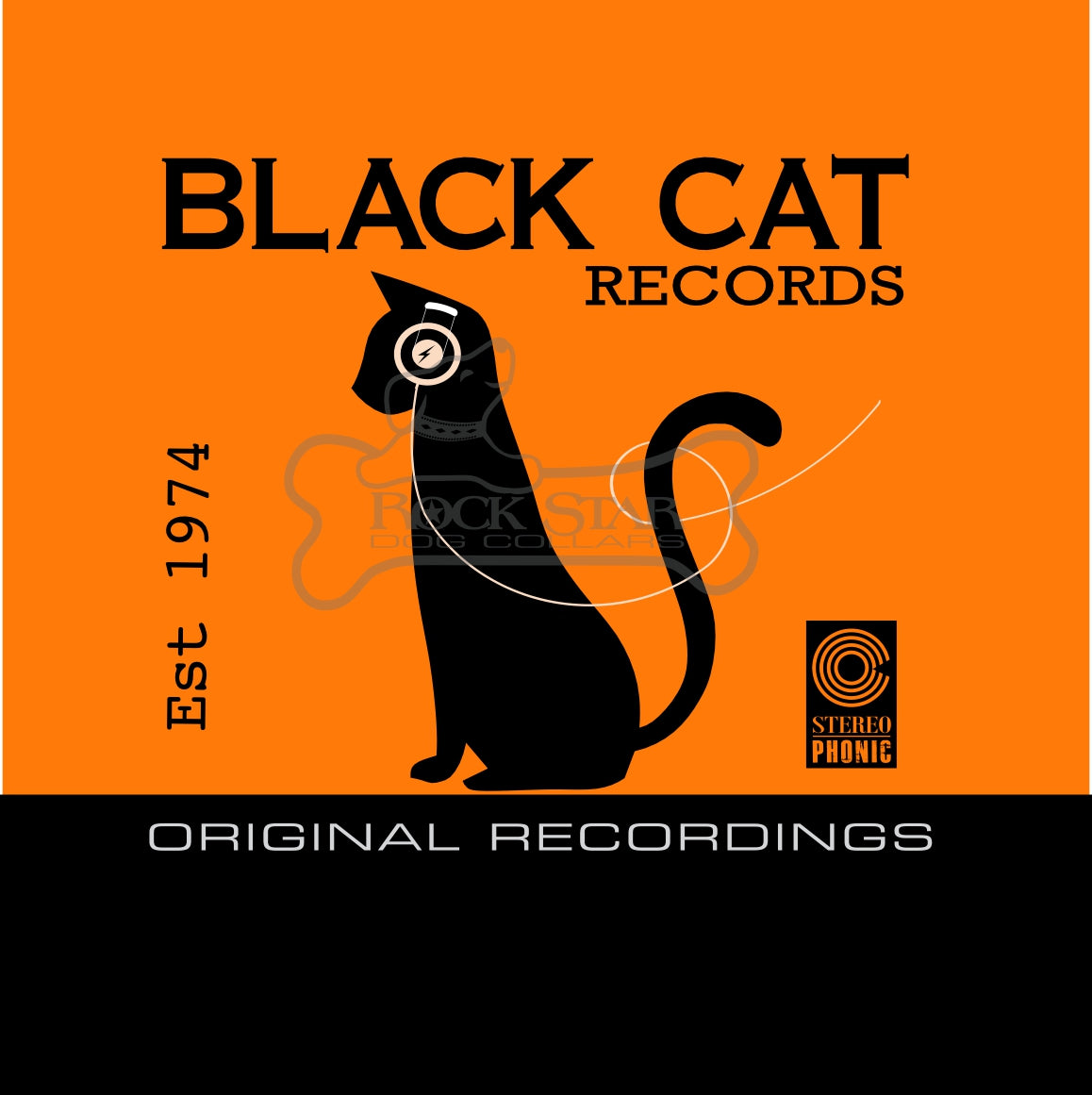 Black Cat Sitting Art Print