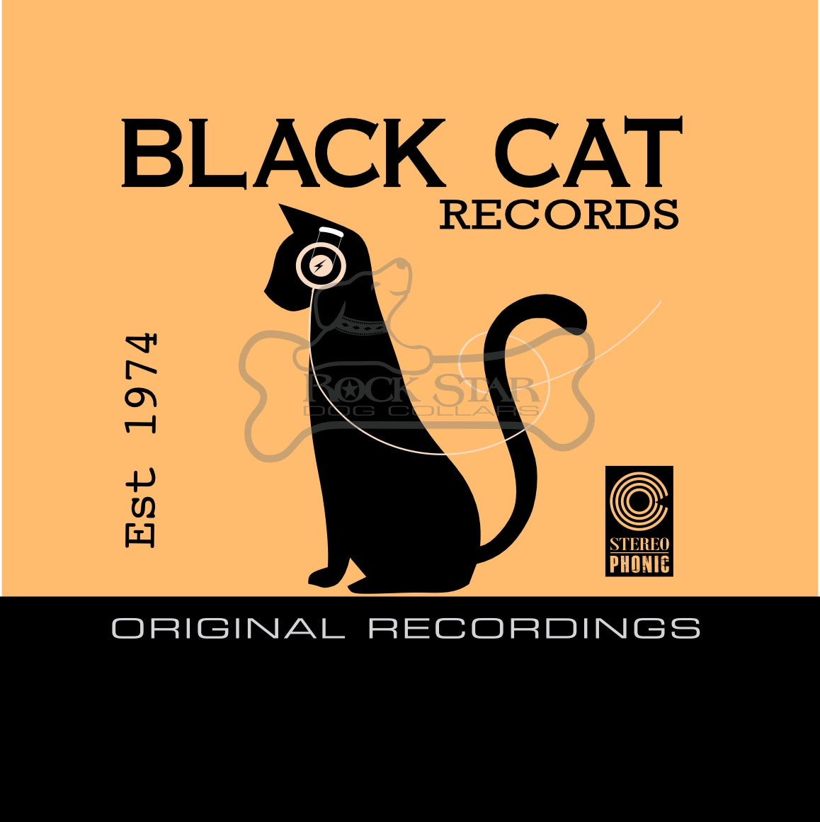 Black Cat Sitting Art Print