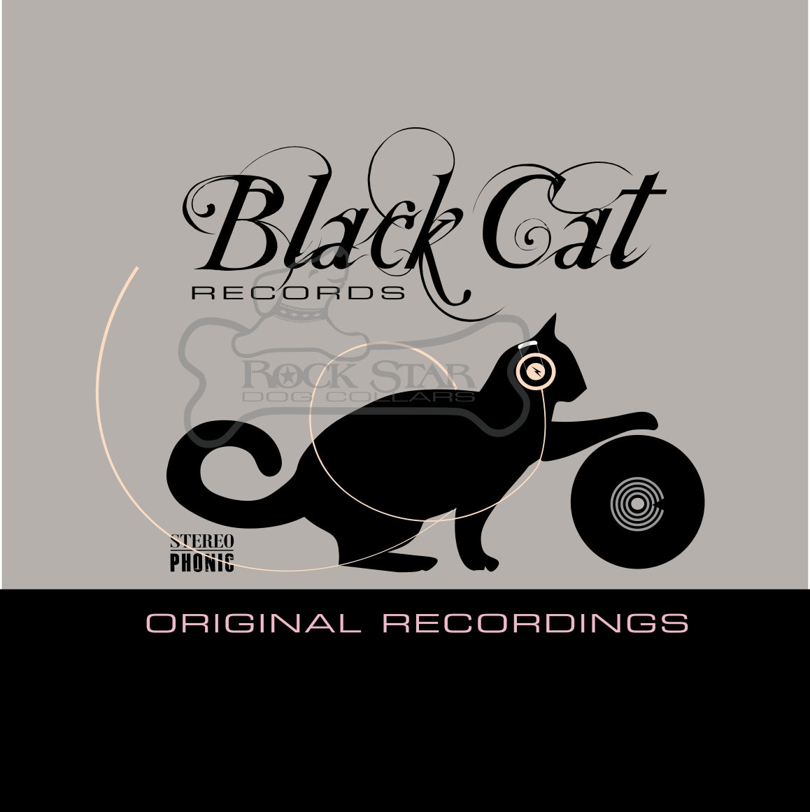 Black Cat DJ Art Print