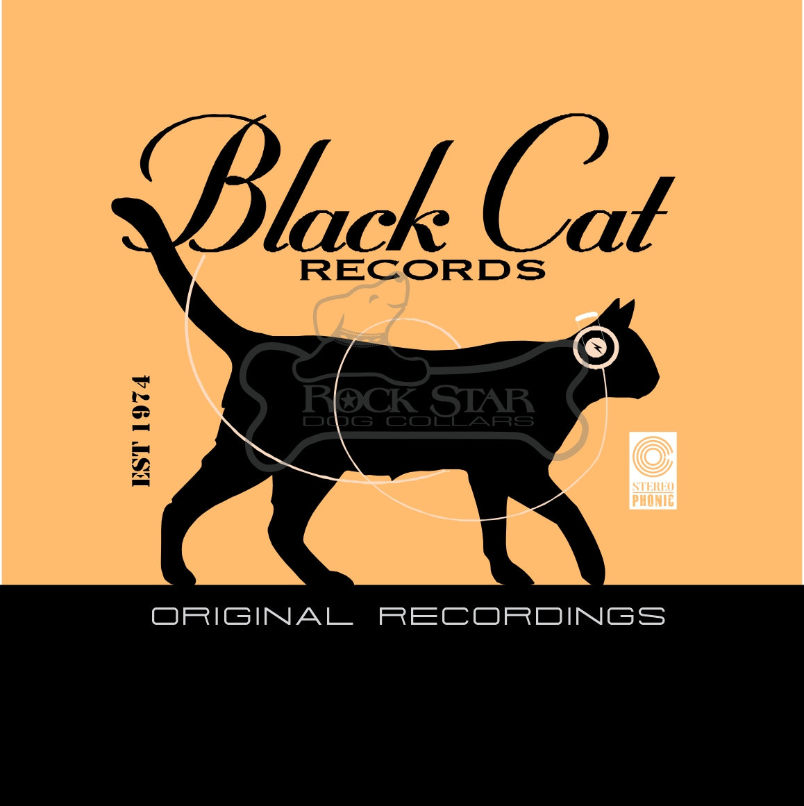 Black Cat Walking Art Print