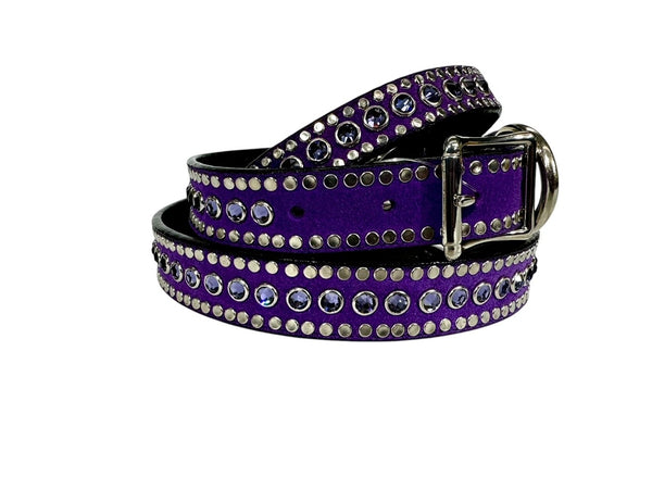 Suede Purple Dog Collar