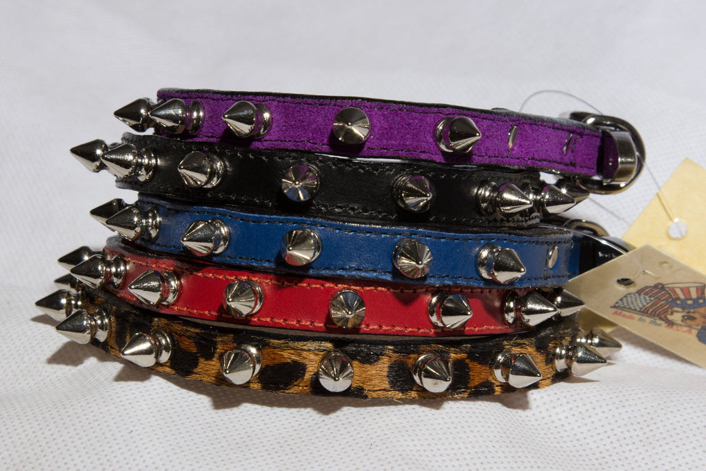 PURPLE PUNK ROCK SUEDE DOG COLLAR , Dog Collar - RockStarDogCollars