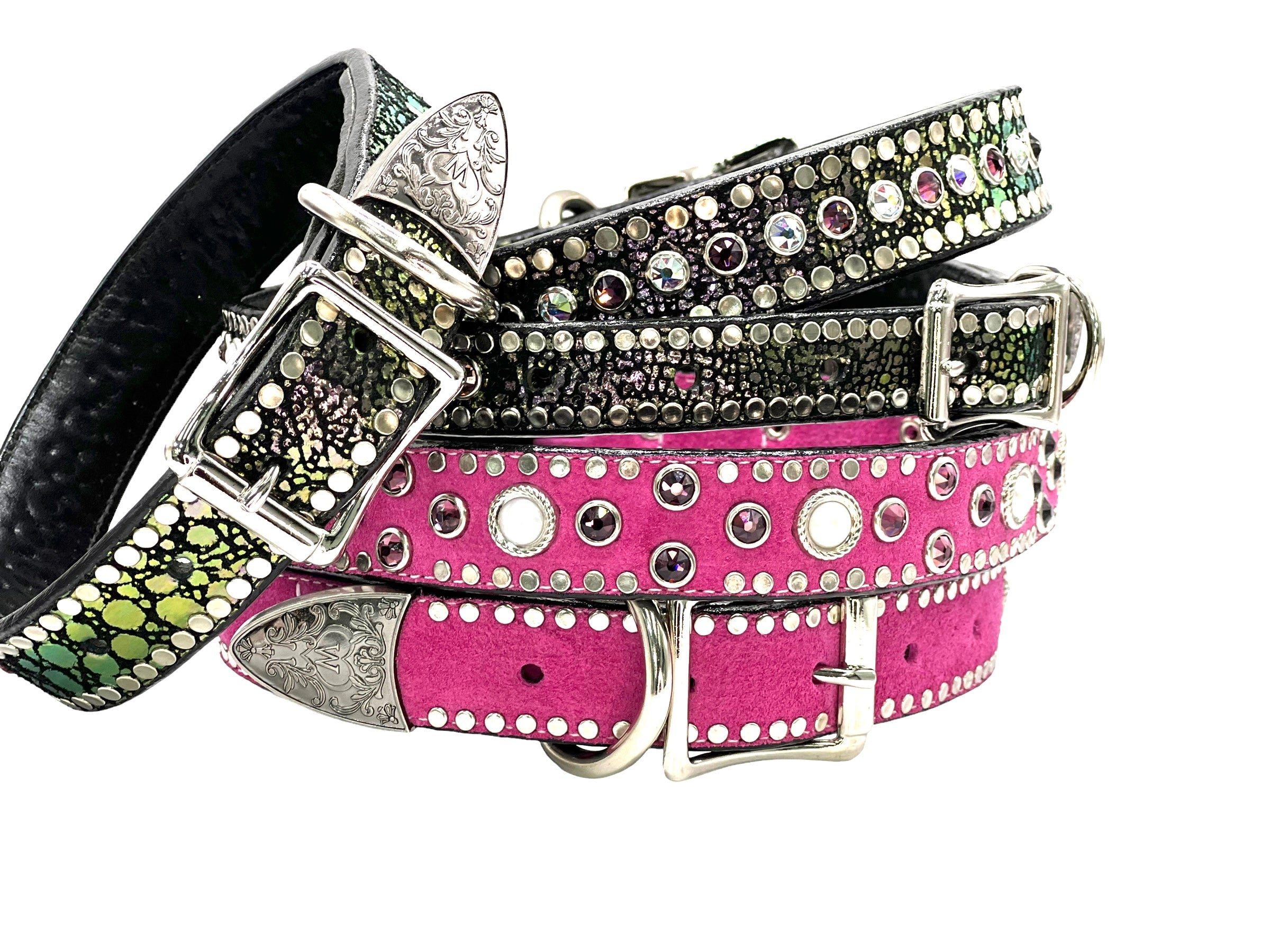 Pink Suede Dog Collar